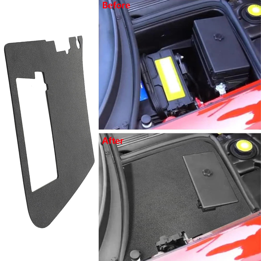 C5 Corvette Battery Cover Plate - Black ABS (1997-2004) - Hides Battery Den