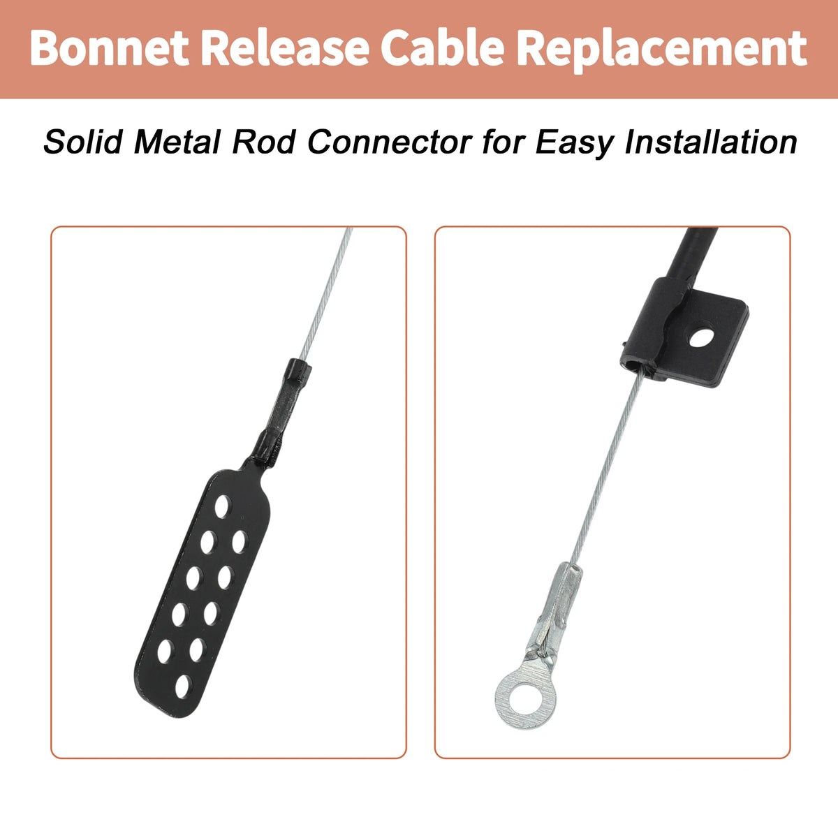 UXCELL No.41787 Hood Release Lateral Cable Latch to Latch for Chevy Corvette C3 1978-82