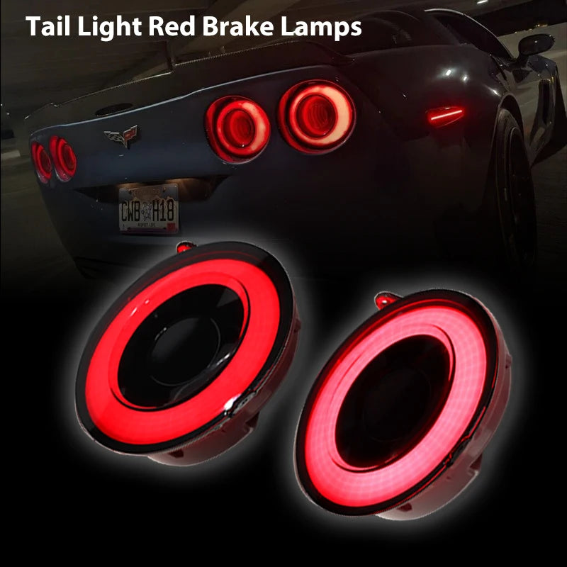 C6 Corvette LED Tail Lights - Red, Plug & Play, Error Free (2005-2013) - Pair