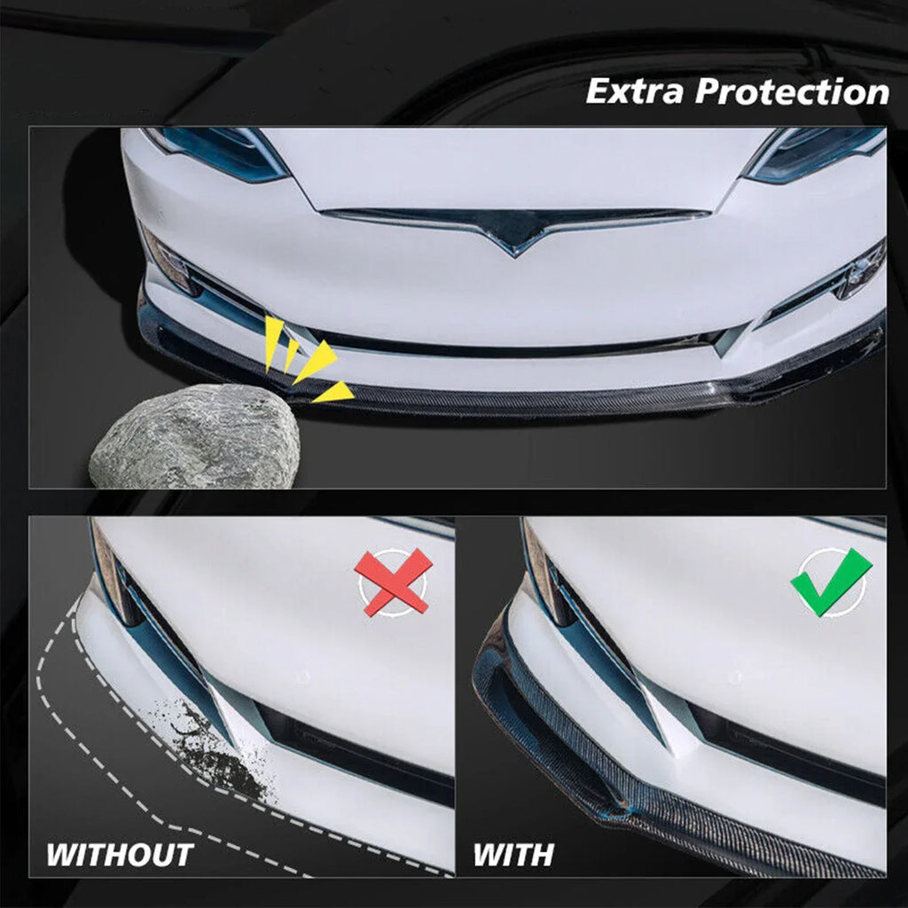 For Chevy C6 Corvette 2005-2013 Z06 ZR1 Style Wide Body Models Car Front Bumper Lip Splitter Lip Carbon Fiber Style Matte Black