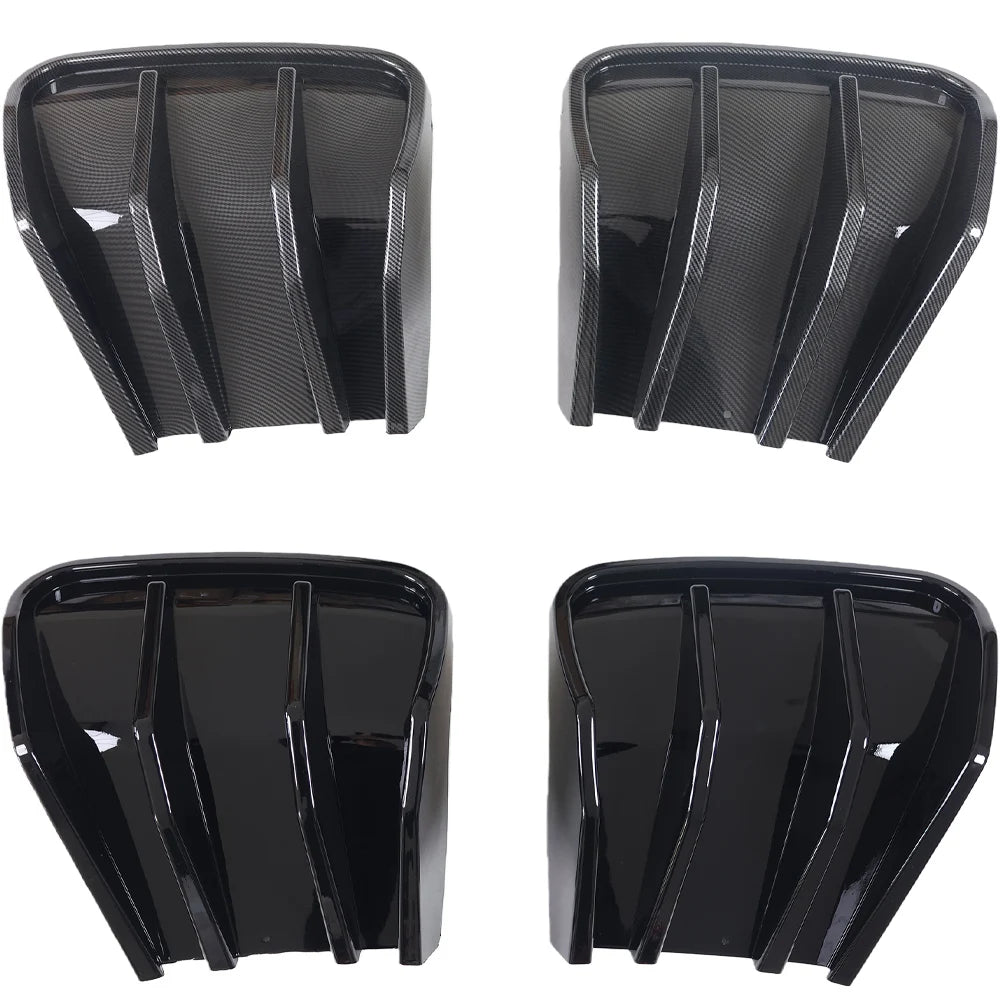For Chevrolet Corvette C7 2014-2019 Carbon Look Glossy Black Rear Bumper Diffuser Rear Lip Spoiler Body Kits Car Accessories