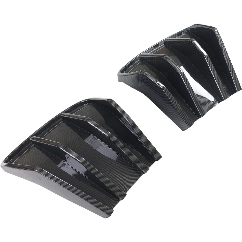 For Chevrolet Corvette C7 2014-2019 Carbon Look Glossy Black Rear Bumper Diffuser Rear Lip Spoiler Body Kits Car Accessories