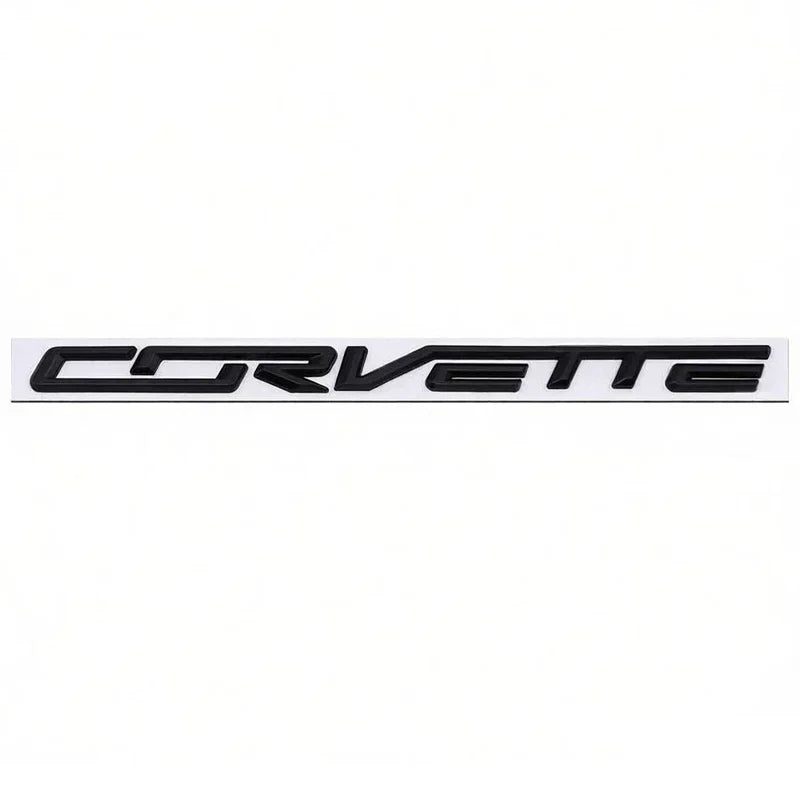 For Chevrolet Corvette Logo Tail Badge Metal Modified English Letter Label 3D Sticker 27.8x1.8cm Auto Rear Emblem Decoration