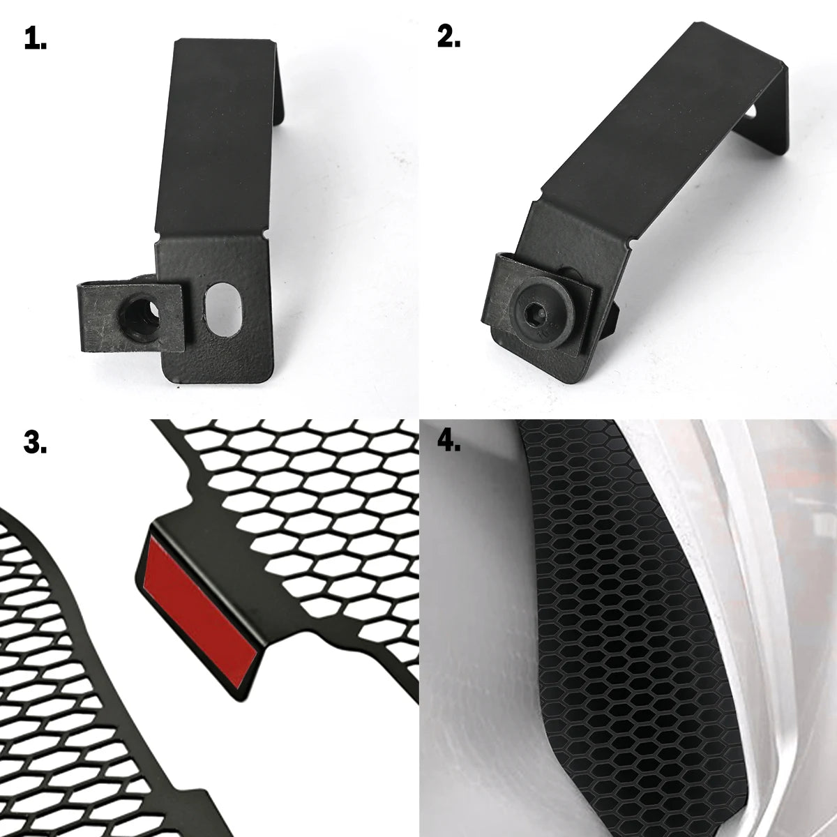 1 Pair For Corvette C8 2020 2021 2022 2023 Side Intake Mesh Grille Insert Black Aluminum Radiator Insert Intake Guards Accessory