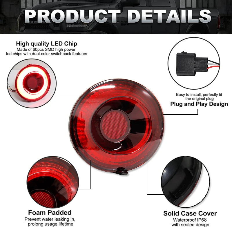 C6 Corvette LED Tail Lights - Red, Plug & Play, Error Free (2005-2013) - Pair