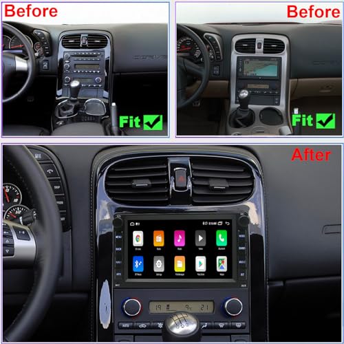for Chevy Corvette C6 Radio Upgrade 2005-2013,8core CPU,IPS Touch Screen Stereo,carplay Android Auto,Free Camera