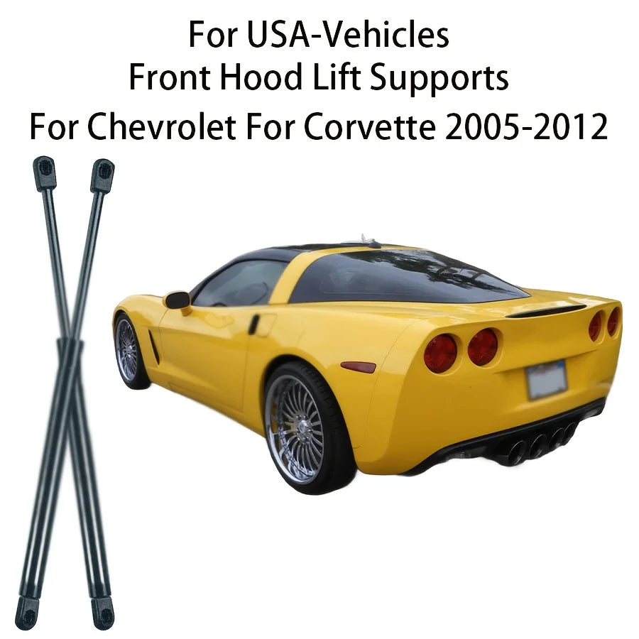 2Pcs Front Hood Lift Supports Gas Struts Shocks For Chevrolet Corvette 2005-2012