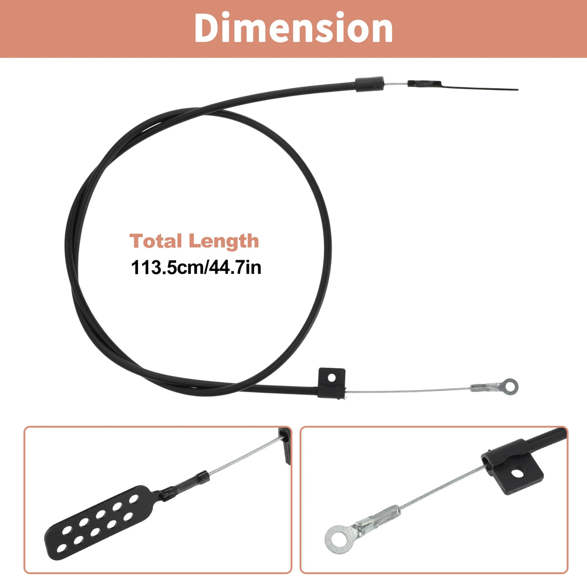 UXCELL No.41787 Hood Release Lateral Cable Latch to Latch for Chevy Corvette C3 1978-82