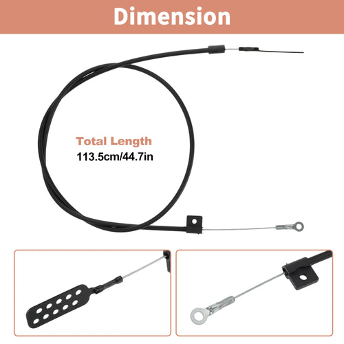 C3 Corvette Hood Release Cable - Lateral Latch to Latch (1978-1982) - Replacement