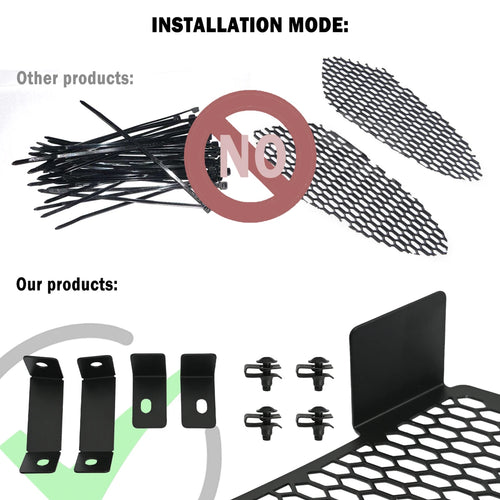 1 Pair For Corvette C8 2020 2021 2022 2023 Side Intake Mesh Grille Insert Black Aluminum Radiator Insert Intake Guards Accessory