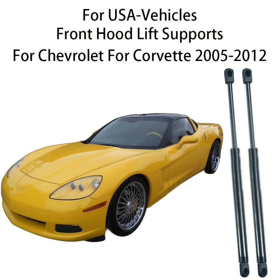 2Pcs Front Hood Lift Supports Gas Struts Shocks For Chevrolet Corvette 2005-2012