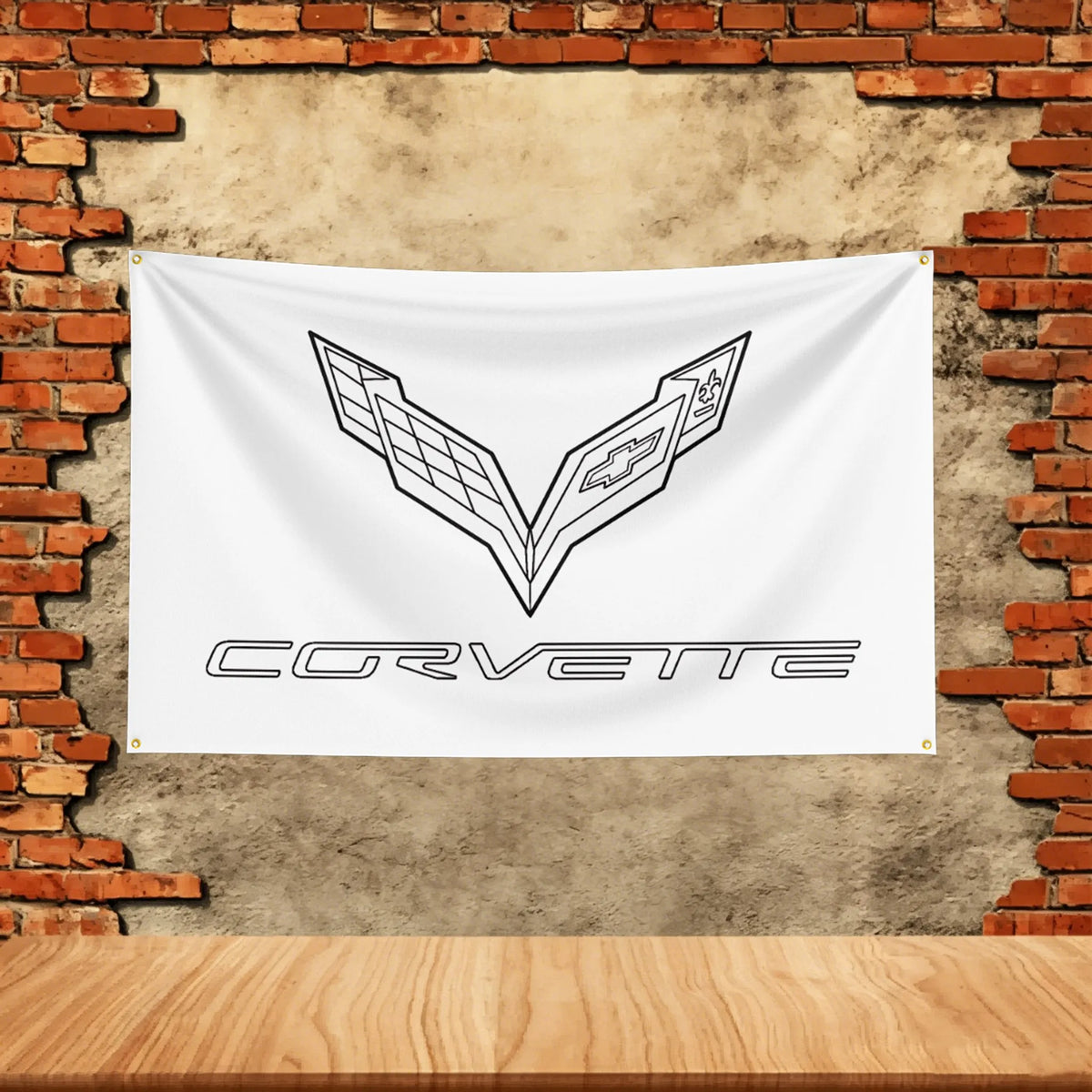 Car Flag 3x5ft for C-Cor-vettes Fans Banner Custom any Image Garage Bedroom Living Room Dorm Wall Hanging Decor Tapestry