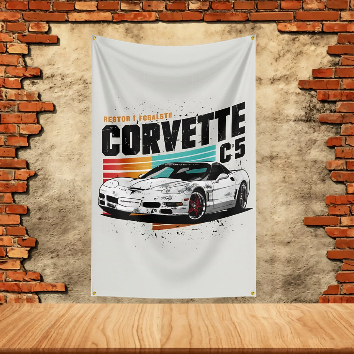 Car Flag 3x5ft for C-Cor-vettes Fans Banner Custom any Image Garage Bedroom Living Room Dorm Wall Hanging Decor Tapestry