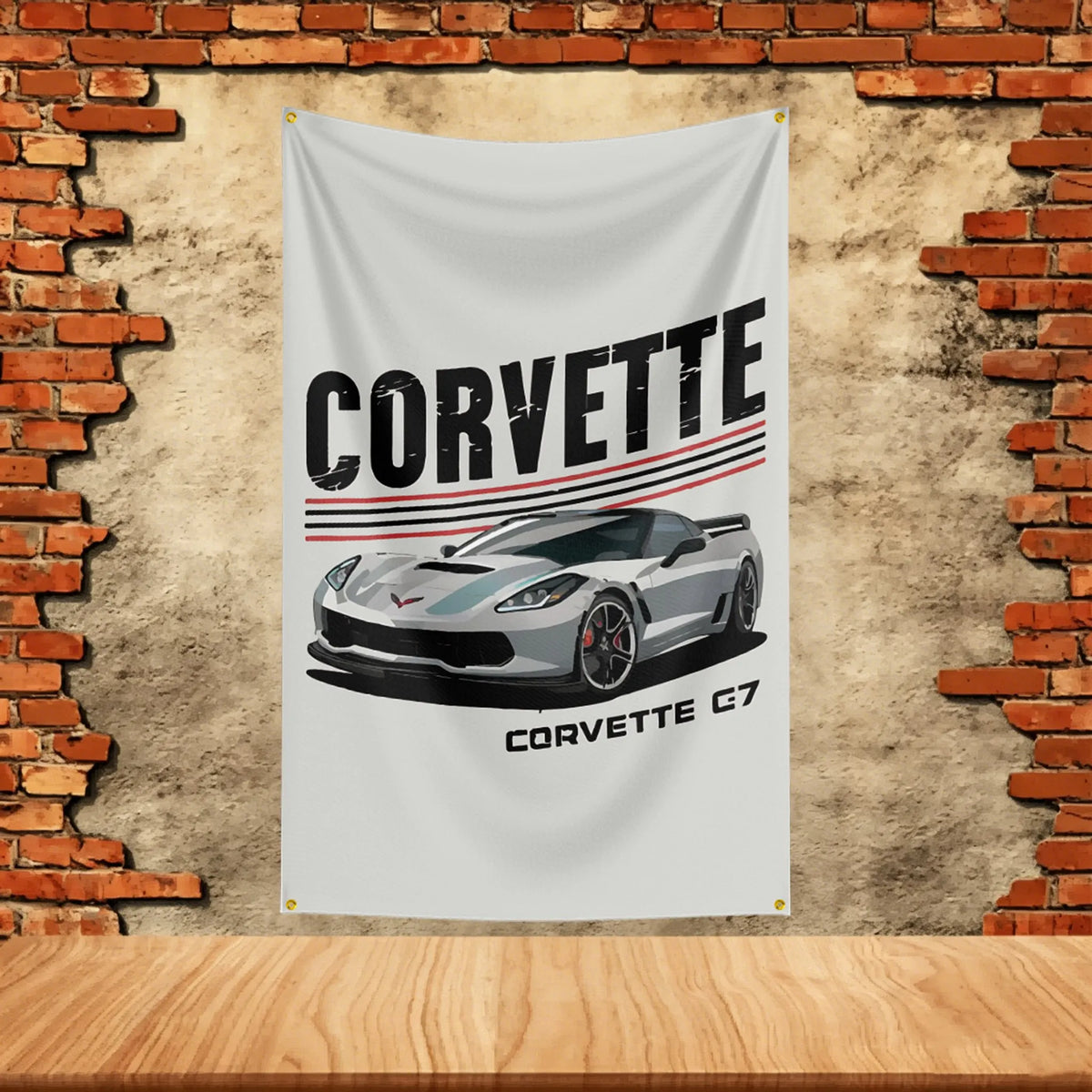 Car Flag 3x5ft for C-Cor-vettes Fans Banner Custom any Image Garage Bedroom Living Room Dorm Wall Hanging Decor Tapestry