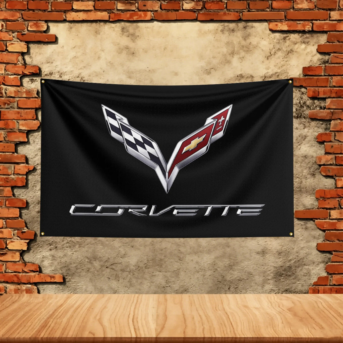 Car Flag 3x5ft for C-Cor-vettes Fans Banner Custom any Image Garage Bedroom Living Room Dorm Wall Hanging Decor Tapestry