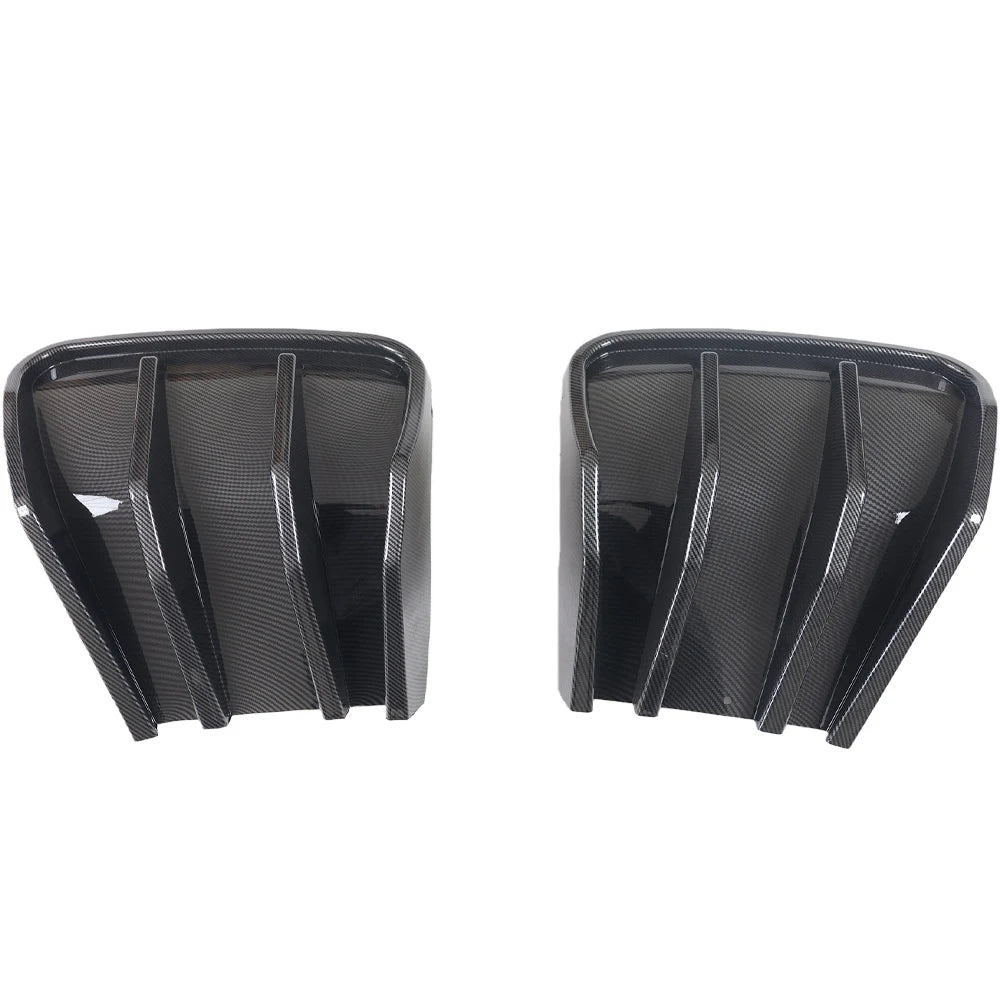 For Chevrolet Corvette C7 2014-2019 Carbon Look Glossy Black Rear Bumper Diffuser Rear Lip Spoiler Body Kits Car Accessories