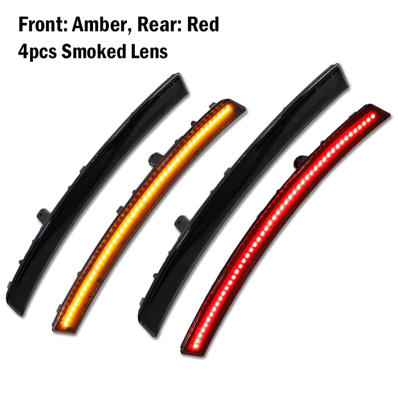 C7 Corvette Smoked LED Side Markers - Front Amber / Rear Red (2014-2019) - 4PC Set