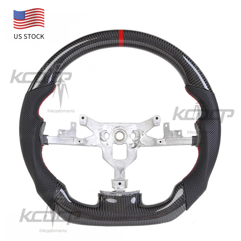 C6 Corvette Carbon Fiber Steering Wheel - Flat Bottom, USA Stock - C5 C6 C7 C8 Camaro